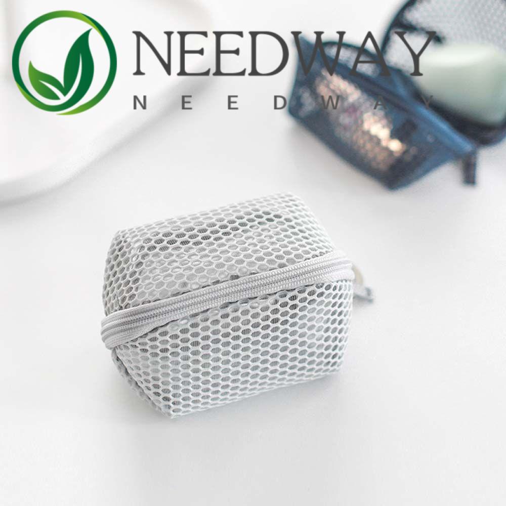 Needway Túi Đựng Mút Trang Điểm / Tiền Xu Mini Màu Trơn Thoáng Khí Hình Quả Trứng