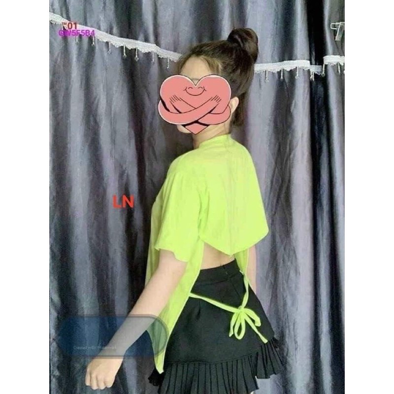 Áo buộc nơ hở lưng