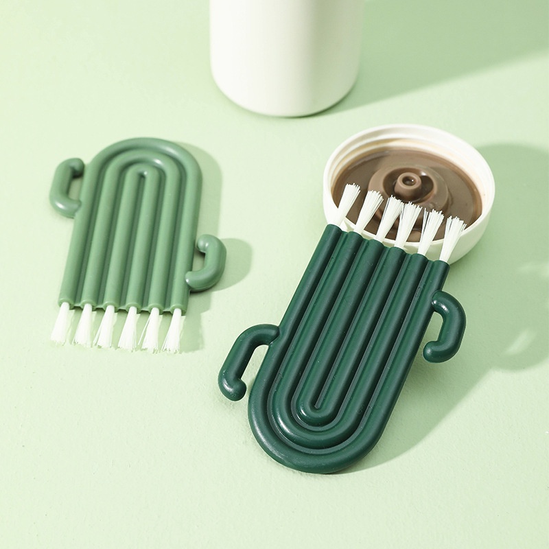 Cọ Vệ Sinh Bàn Phím Máy Tính Hình Cây Xương Rồng Có Vòng Đệm Cao Su