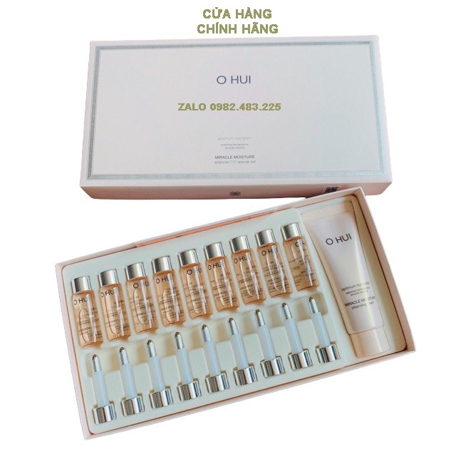 Set Dưỡng Ẩm Miracle Moisture Ampoule 777 Special Set gồm 9 ống và 1 sữa rửa mặt