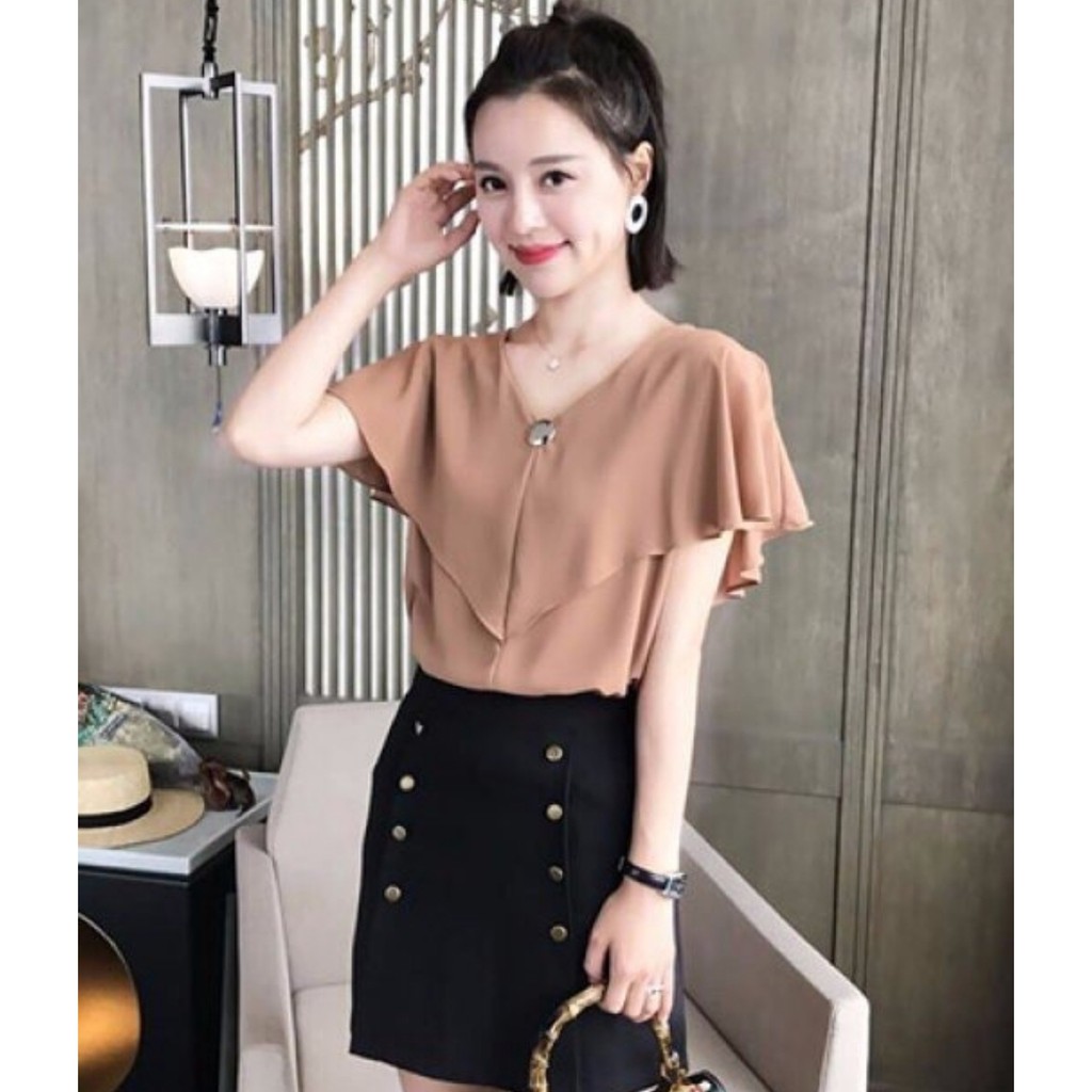 Áo Kiểu Sơ Mi Nữ Cổ Choàng Tay Dơi Hàn Quốc Công Sở Thời Trang❤️💥FREESHIP❤️💥 ÁO KIỂU NỮ CÔNG SỞ