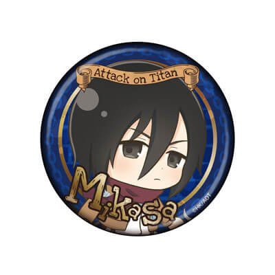 Huy hiệu cài áo in hình ATTACK ON TITAN VER VIỀN VÀNG anime chibi dễ thương tiện lợi