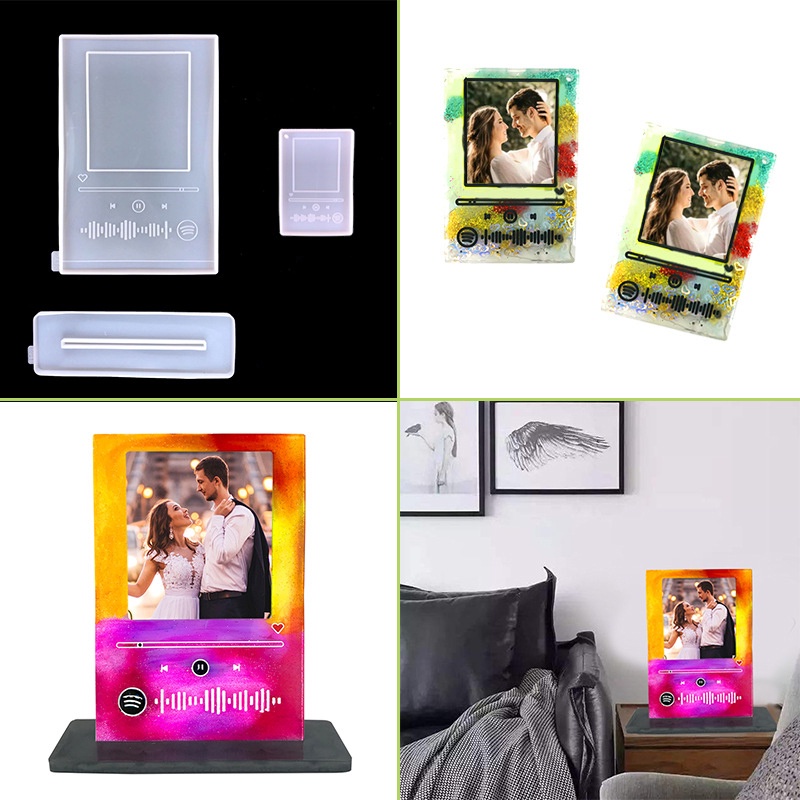 Khuôn Silicone Làm Móc Khóa Hình Nốt Nhạc MP3 DIY