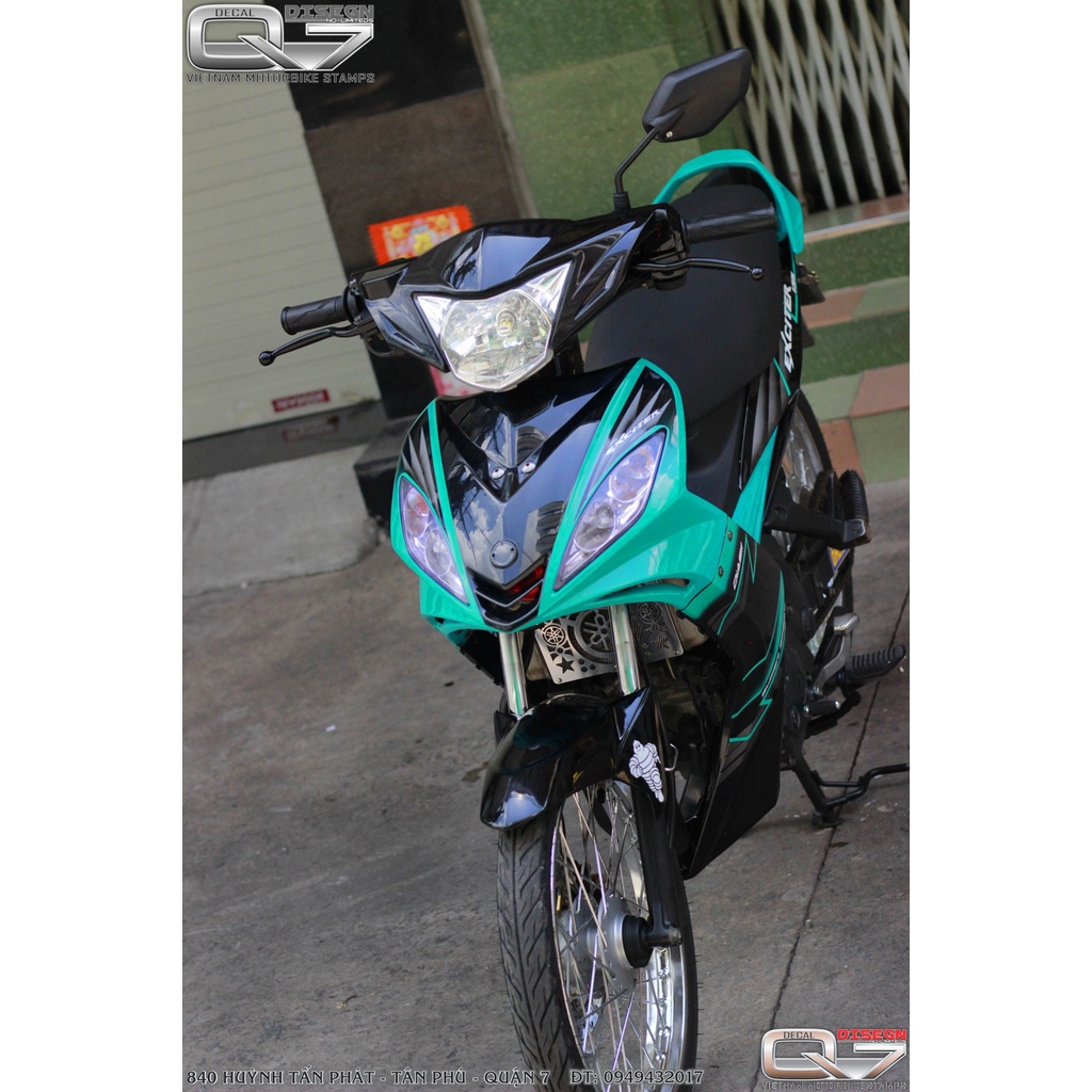 TEM RỜI EXCITER 2010 XANH ĐEN