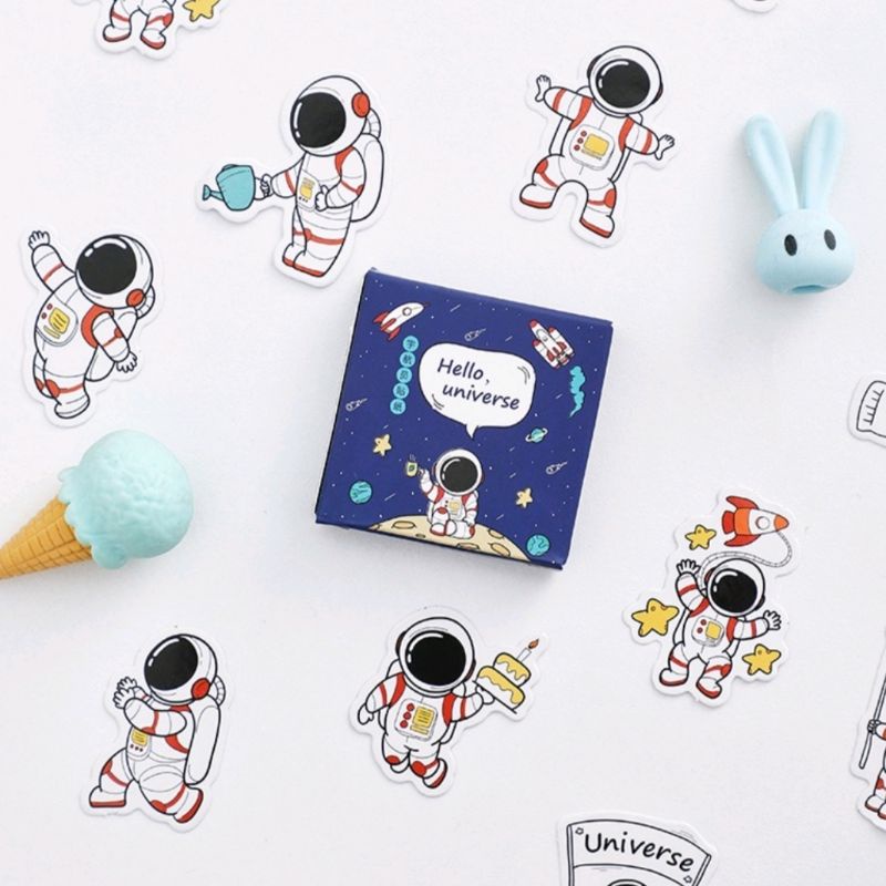 Hộp 45 sticker Phi Hành Gia vũ trụ