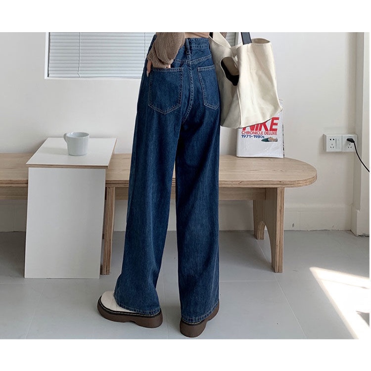 COZOK Quần jean ống rộng dáng ôm thời trang