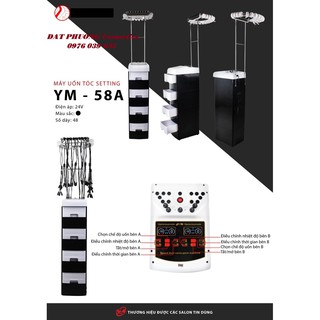 Máy uốn tóc Setting YM-58A 2 màn hình 48 dây