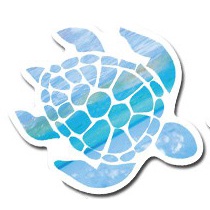 Sticker/ Hình dán Rùa Biển dùng trang trí sổ tay, điện thoại, laptop...