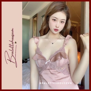 Váy đầm ngủ nữ satin cao cấp Mussel Dress sang trọng gợi cảm quyến rũ Bralettehousevn
