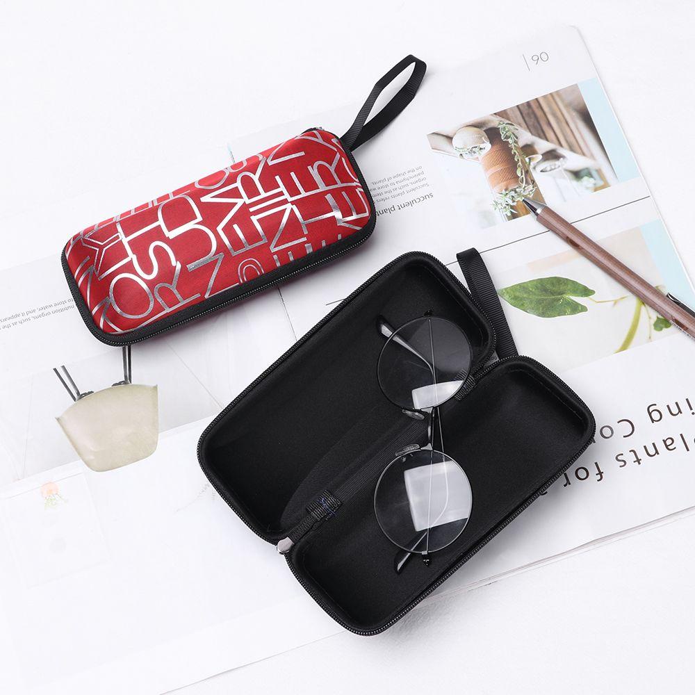 ESPO Giá Đỡ Mắt Kính Có Khóa Kéo In Chữ Phong Cách Vintage