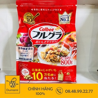 Ngũ cốc Calbee gói 800g, Ngũ cốc hoa quả Calbee Nhật Bản