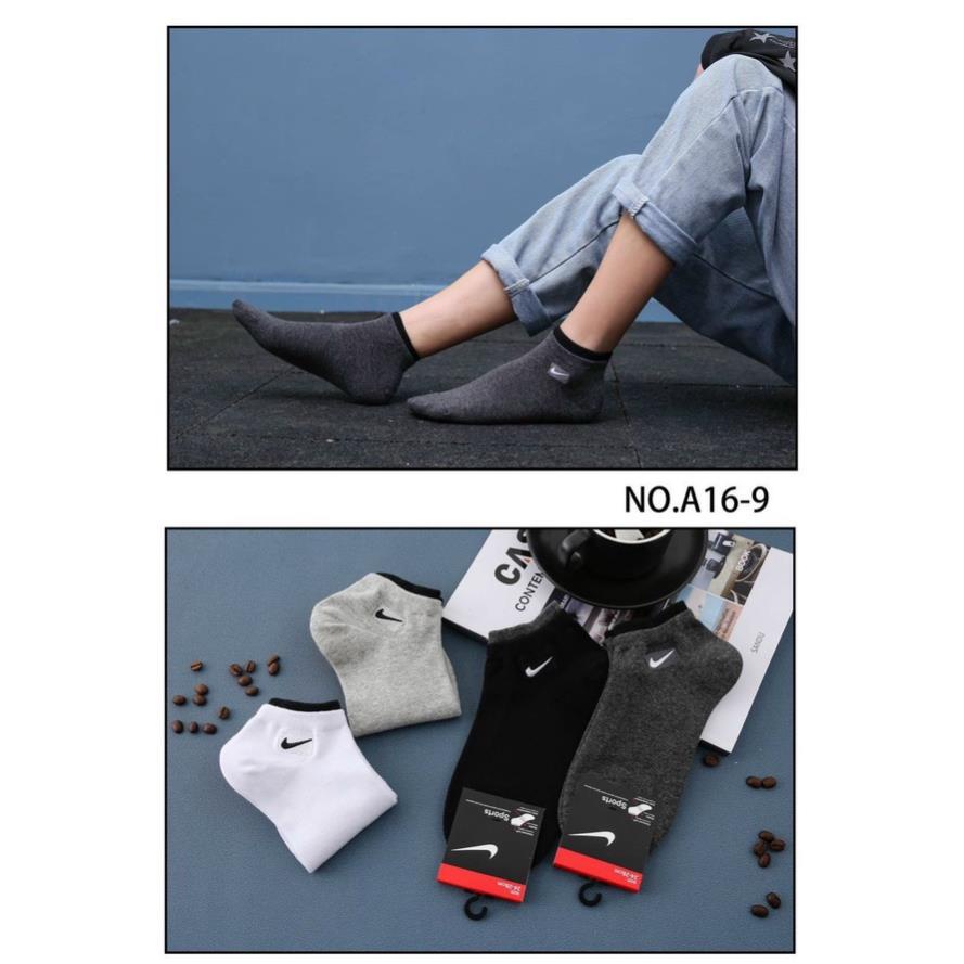 Tất Nam cổ ngắn NICE, Vớ Ngắn Nam Nữ thể thao vải cotton dày dặn, êm chân, thoáng khí NICE-01