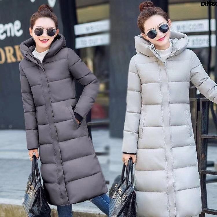 Áo Khoác Dáng Dài Đệm Cotton Mỏng Cỡ Lớn Phong Cách Hàn Quốc Cho Nữ