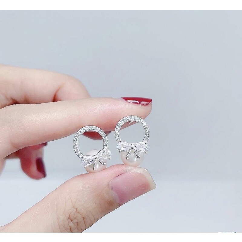 BÔNG TAI NƠ TRAI CỰC XINH CHO BẠN NỮ- KHUYÊN BẠC TA