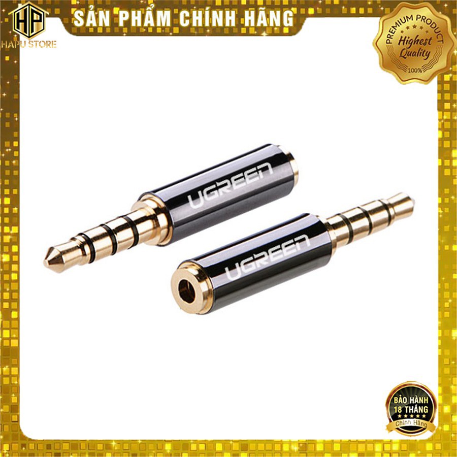 Đầu chuyển đổi 3.5mm đực sang 2.5mm cái Ugreen 20502 dài 25mm chính hãng - HapuStore