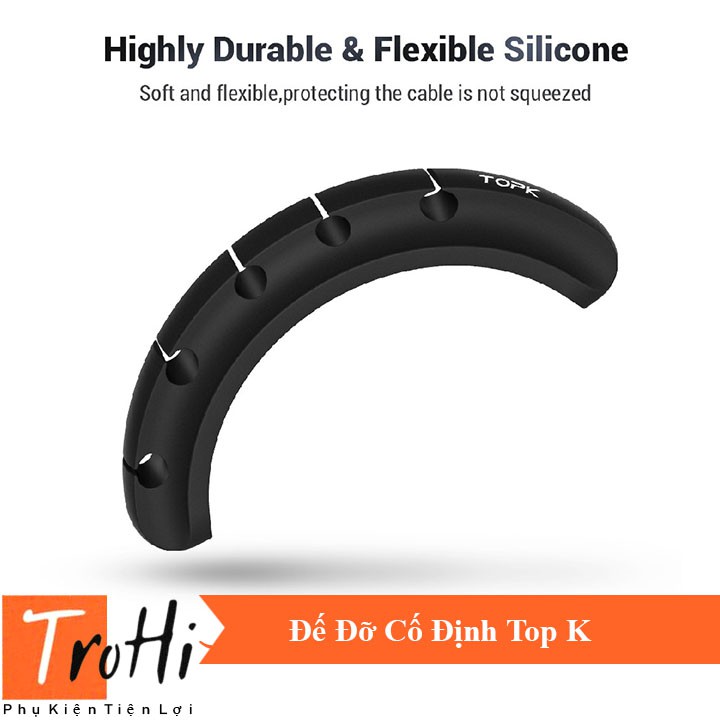 Đế Đỡ TopK Cố Định dây cáp sạc, tai nghe, dây điện, dây chuột có hỗ trợ miếng dán - Dụng Cụ Hỗ Trợ | BigBuy360 - bigbuy360.vn