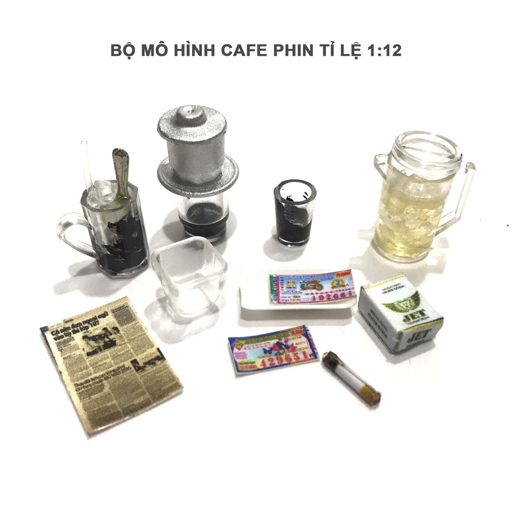 Bộ mô hình Cafe phin tỉ lệ 1:12