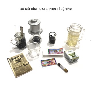 Bộ mô hình Cafe phin tỉ lệ 1:12