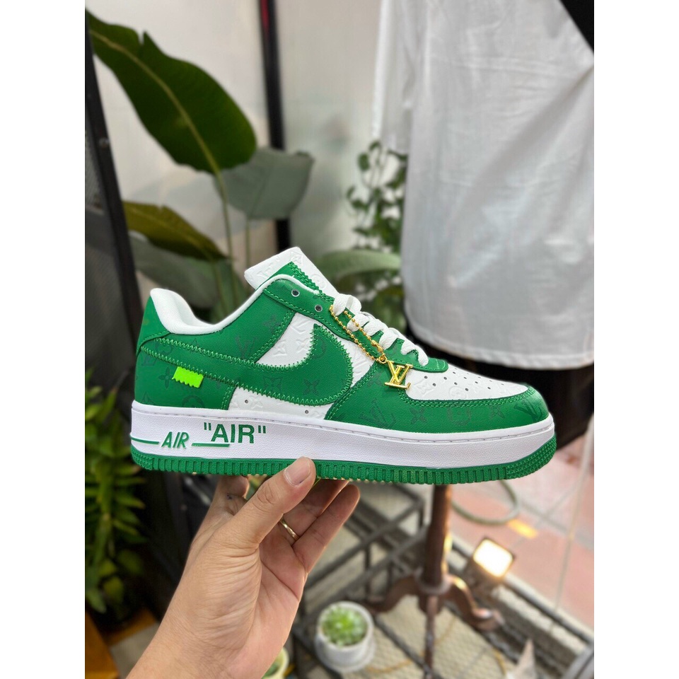 Giày AF1 LV Xanh Lá, Đỏ, Trắng [SIÊU HOT] Giày sneaker nam nữ Air Force 1 lv các màu hot trend 2022