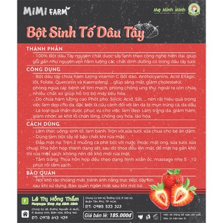 Bột sinh tố dâu tây