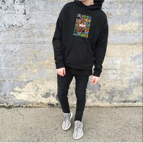 BÁN CHẠY- Áo nỉ Hoodie thu đông Marvel form suông rông có mũ unisex