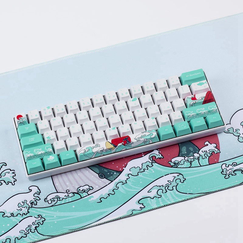 Bộ nắp bàn phím cơ chơi game 60% PBT cho GK61 64 chất lượng cao