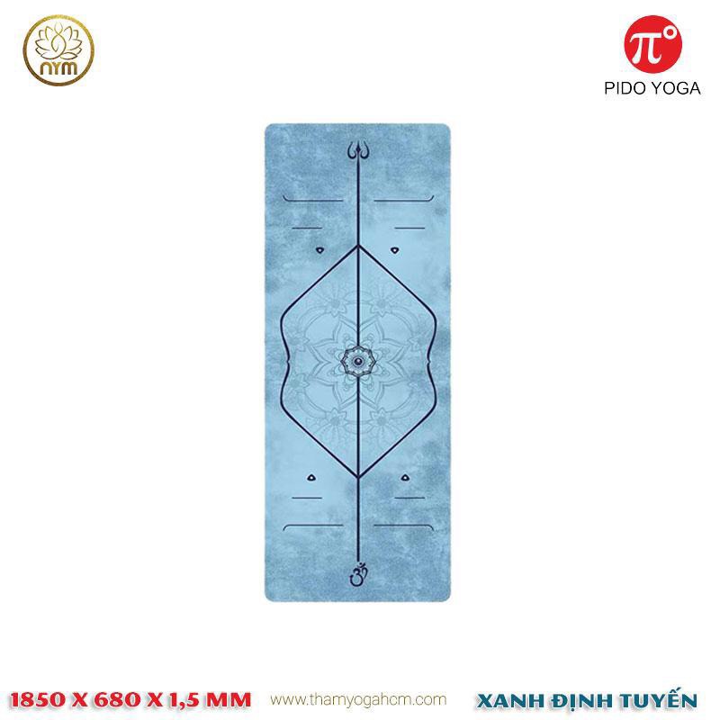 Thảm Yoga Du Lịch Gấp Gọn Định Tuyến Cao Cấp Chính Hãng Pido 1,5 mm (Tặng túi đựng thảm thời trang cao cấp Pido)