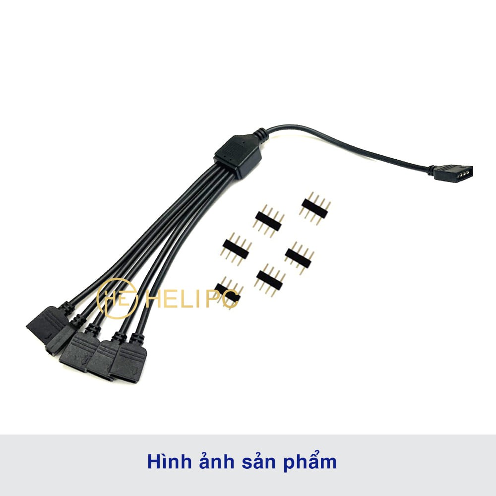 Dây chia RGB 12V 4 PIN loại 1 ra 1/ 3/ 5 kèm jump 2 đầu đực tương ứng với đầu chia