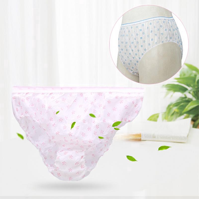 7pcs/lot Wrapped Travel Disposable Panties,Women's Cotton Prenatal Postpartum Brief Panties,Ladies Paper Underwear,
