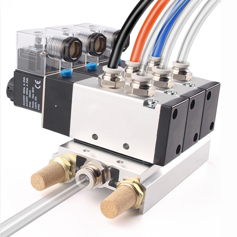 Đế lắp van điện từ 4v410-06, 4v210-08, 4v310-10