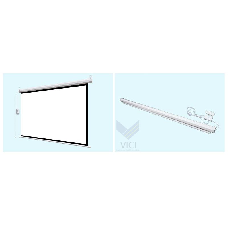 Màn chiếu điện 120inch - 2m13 x 2m13. Kết cấu phù hợp với các loại máy chiếu , vải màn chống mốc cao, bền bỉ