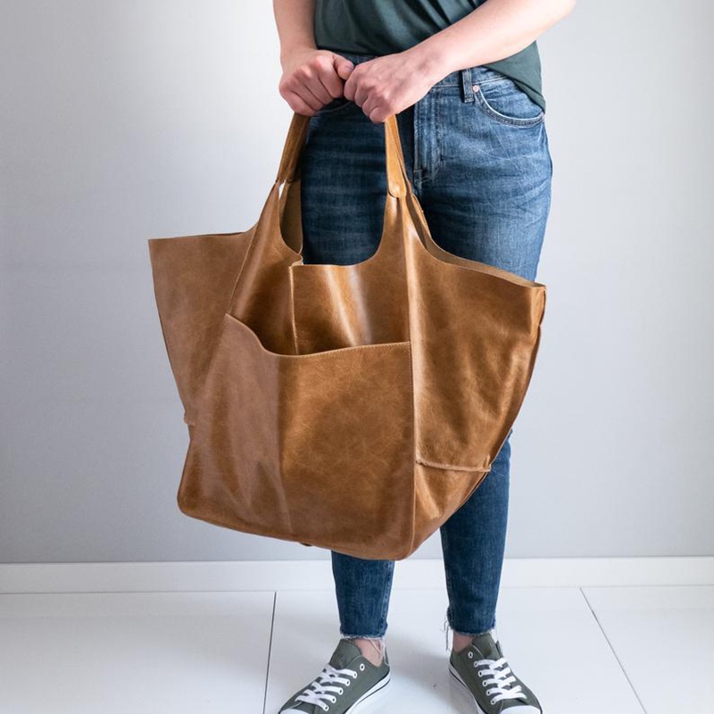 Túi Đeo Vai Cỡ Lớn Bằng Da Mềm Phong Cách Cổ Điển Thời Trang Cho Nữ