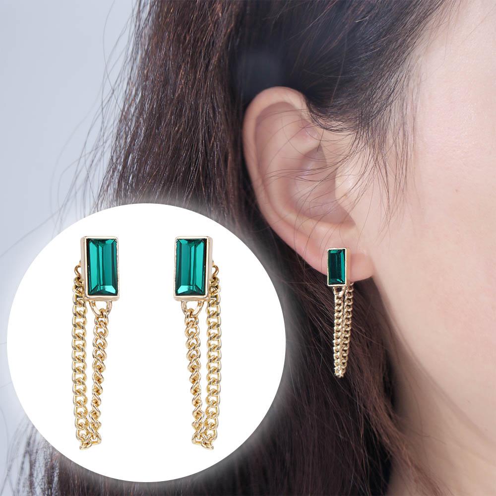 Khuyên Tai Kim Loại Tua Rua Phong Cách Vintage Hàn Quốc Cho Nữ