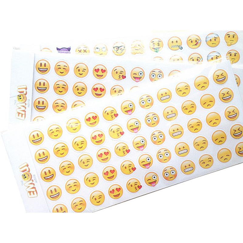 Set hình dán hình biểu tượng mặt cười emoji dùng trang trí