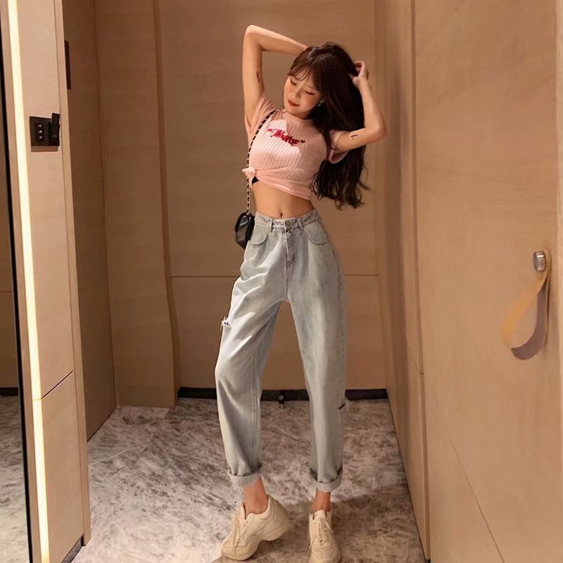 Quần Jeans Baggy Lưng Cao Ống Suông, Quần Jeans Baggy Nữ Ống Rộng, Quần Jeans Baggy Nữ Cạp Cao Ống Rộng