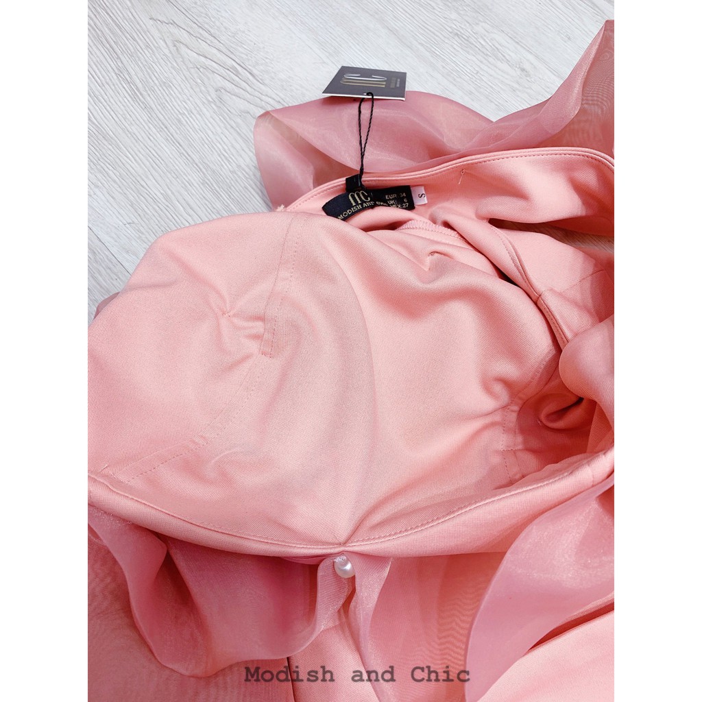 Váy hồng body trễ vai V1635 - MC phân phối chính thức