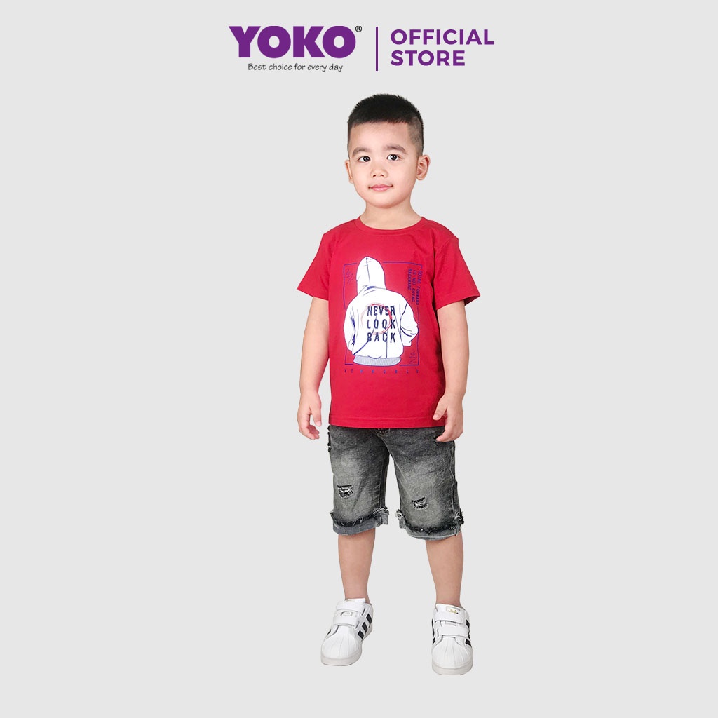 Bộ Quần Áo Thun Bé Trai Tay Ngắn Quần Jean (6-9 Tuổi) YOKO KID’S FASHION 20371T