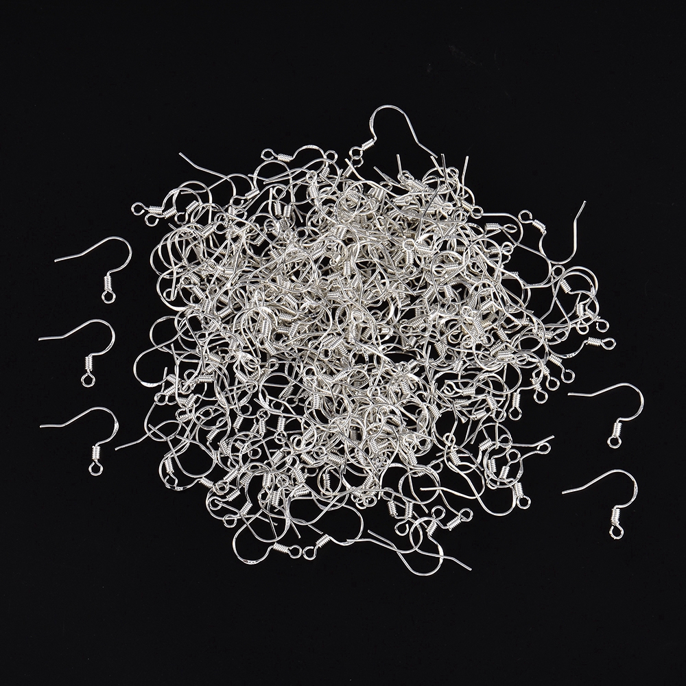 [COD/QIPIN] Simple 50PCs Silvered Handmade DIY Earring Hooks Jewelry Accessory Ear Wire Set
