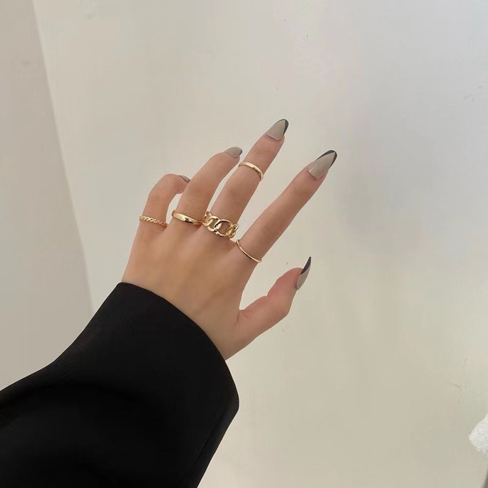 Set 5 Nhẫn Đeo Khớp Ngón Tay Thời Trang Cho Nữ