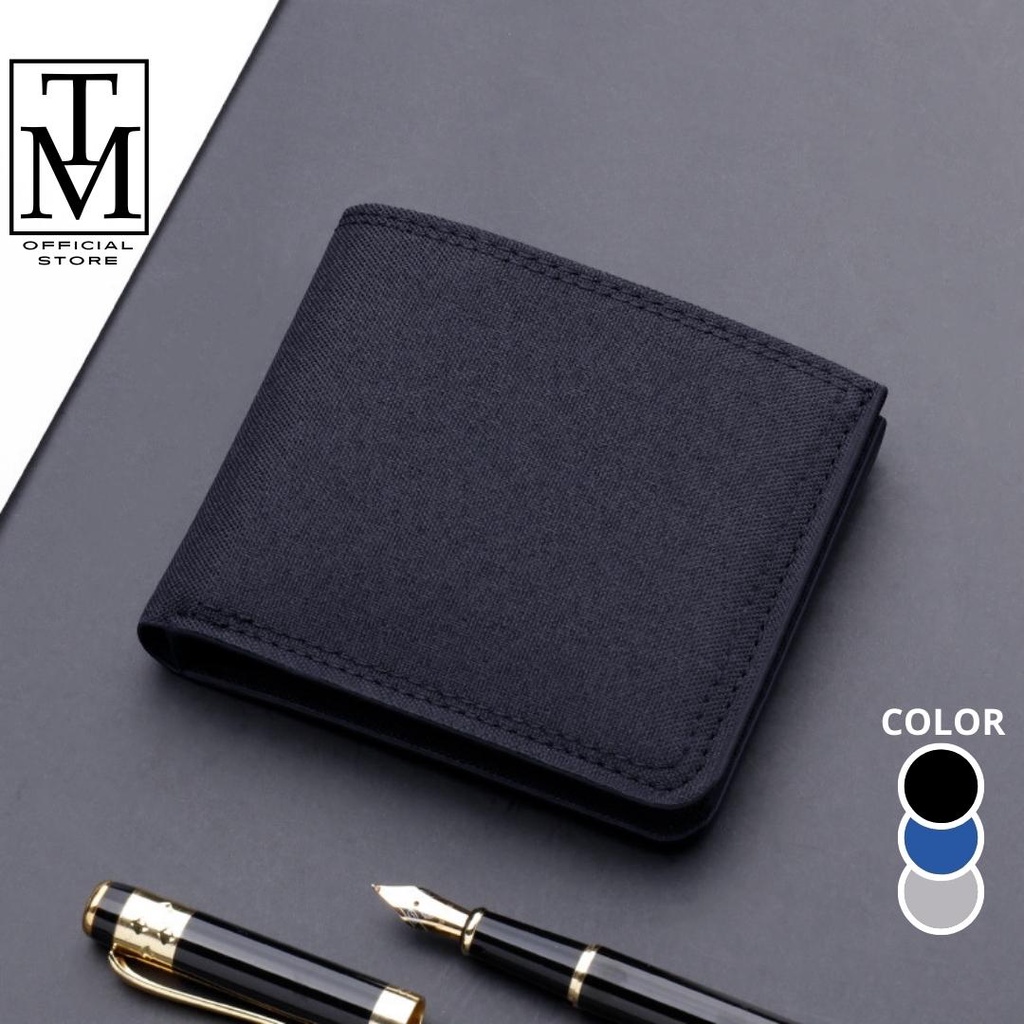 Ví nam Classic chất liệu vải Canvas nhỏ gọn dáng ngang 3 màu thời trang VI3