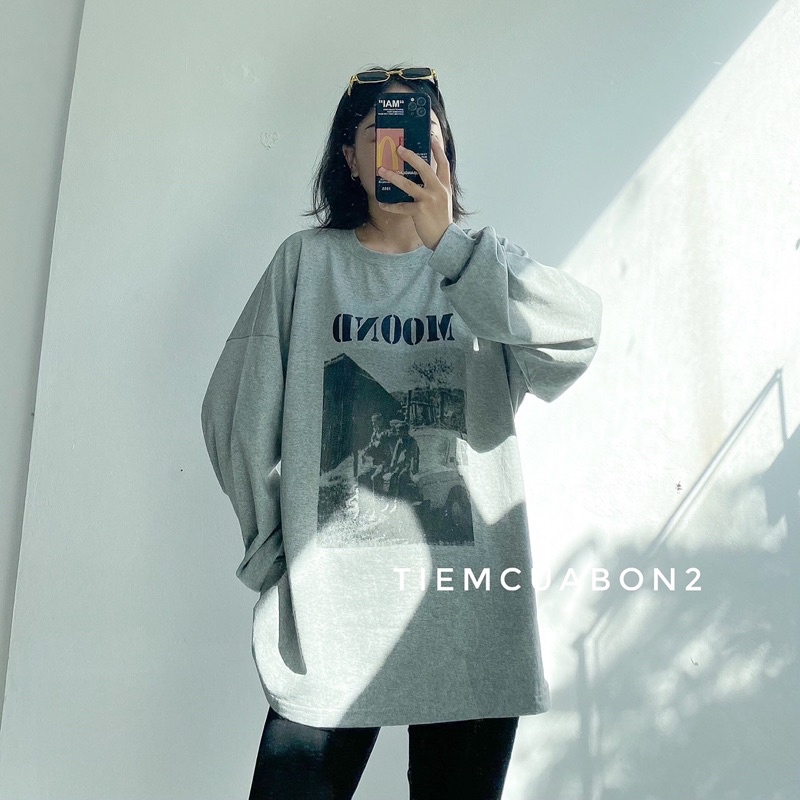 Áo Phông Cotton 3158 Áo Dài Tay Thu Đông Cổ Tay Bo From Rộng Dãi Mẫu Mới Dành Cho Nữ - Ảnh Thật | BigBuy360 - bigbuy360.vn