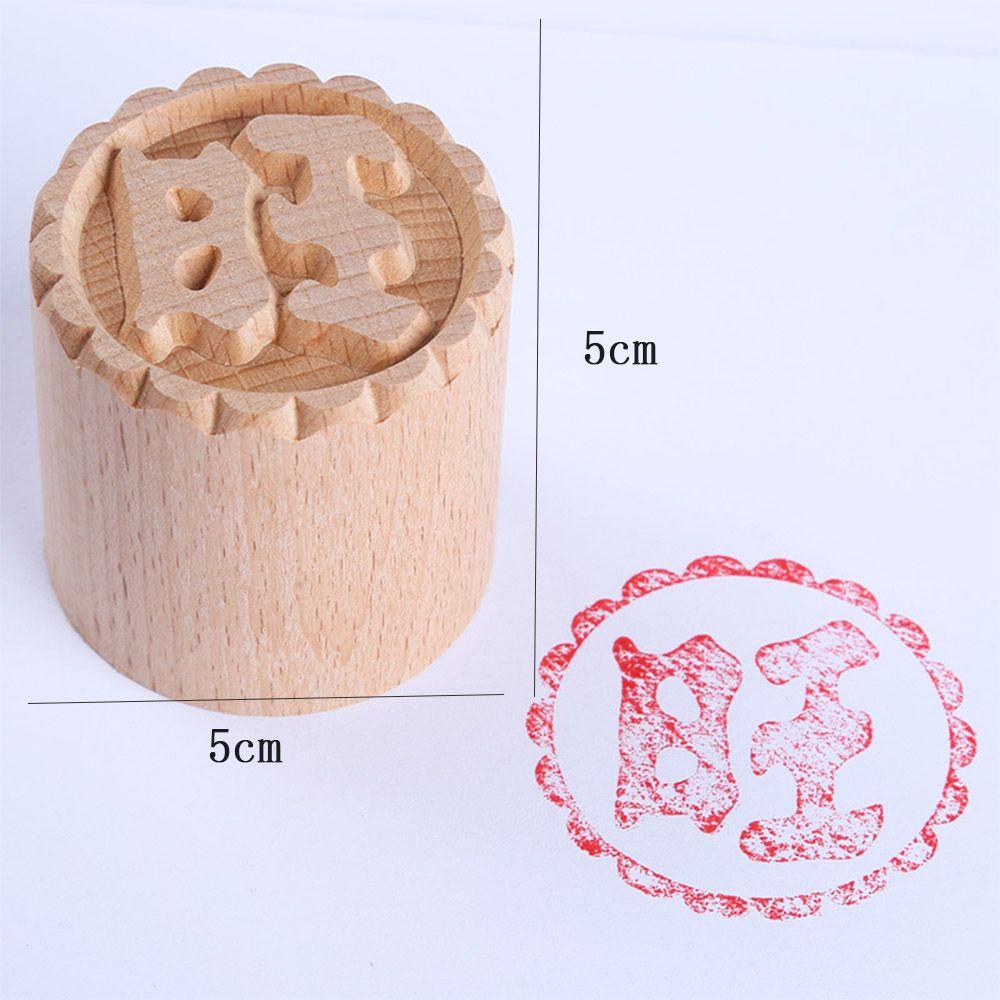 Con Dấu Gỗ In Chữ Trung Quốc Dùng Trang Trí Bánh Ngọt / Làm Thủ Công