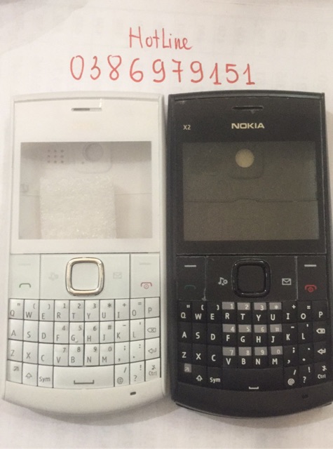 Vỏ Nokia X2-01 mặt trước nắp sau (mt-ns), có xương, phím.