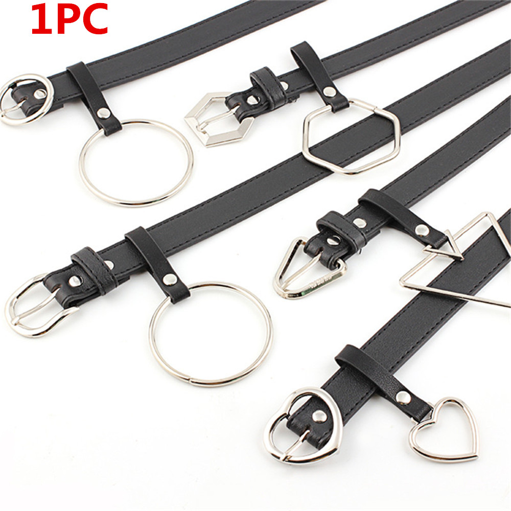 Thắt lưng da PU gài khóa kim loại có thể điều chỉnh cho nữ