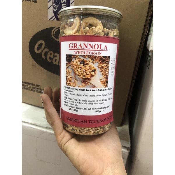 Ngũ cốc nguyên hạt Granola 1kg - Ngũ cốc Granola vị mật ong