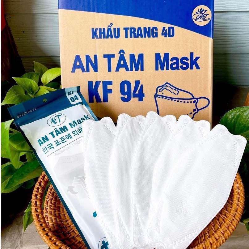 Túi 10 chiếc khẩu trang KF94 An Tâm phân phối bởi Jasmine Baby Hàng Việt Nam chất lượng cao