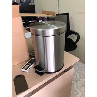 Thùng rác đạp chân inox 5L