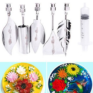 Dụng cụ làm rau cau 3d ngọc huệ 7 món chính hãng inox 304 dày sáng