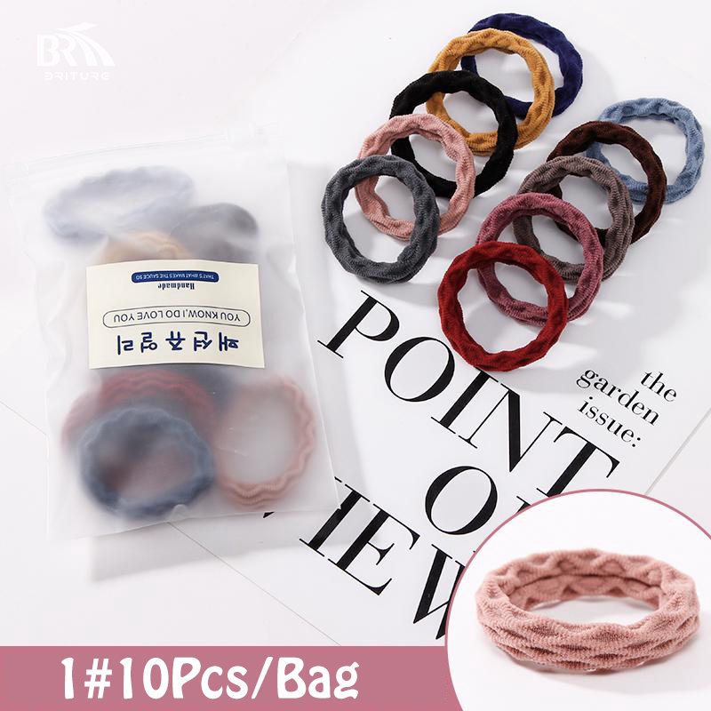 Bộ 20 Dây Buộc Tóc Cao Su Co Giãn Thiết Kế Đơn Giản Cho Nữ