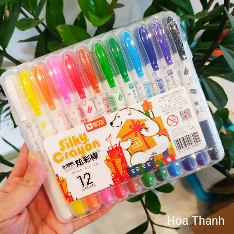 [Mã LIFEXANH03 giảm 10% đơn 500K] Sáp màu, sáp lụa SILKY CRAYON Sunny cho bé thoả sức sáng tạo